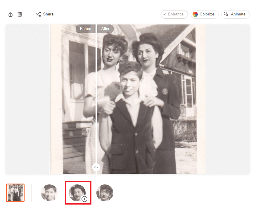 New: Introducing Deep Nostalgia™ — Animate the Faces in Your Family Photos  - MyHeritage Blog