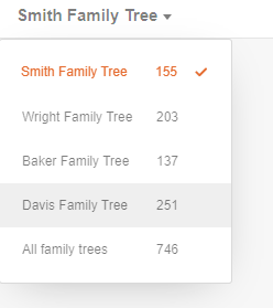 Switching between family trees
