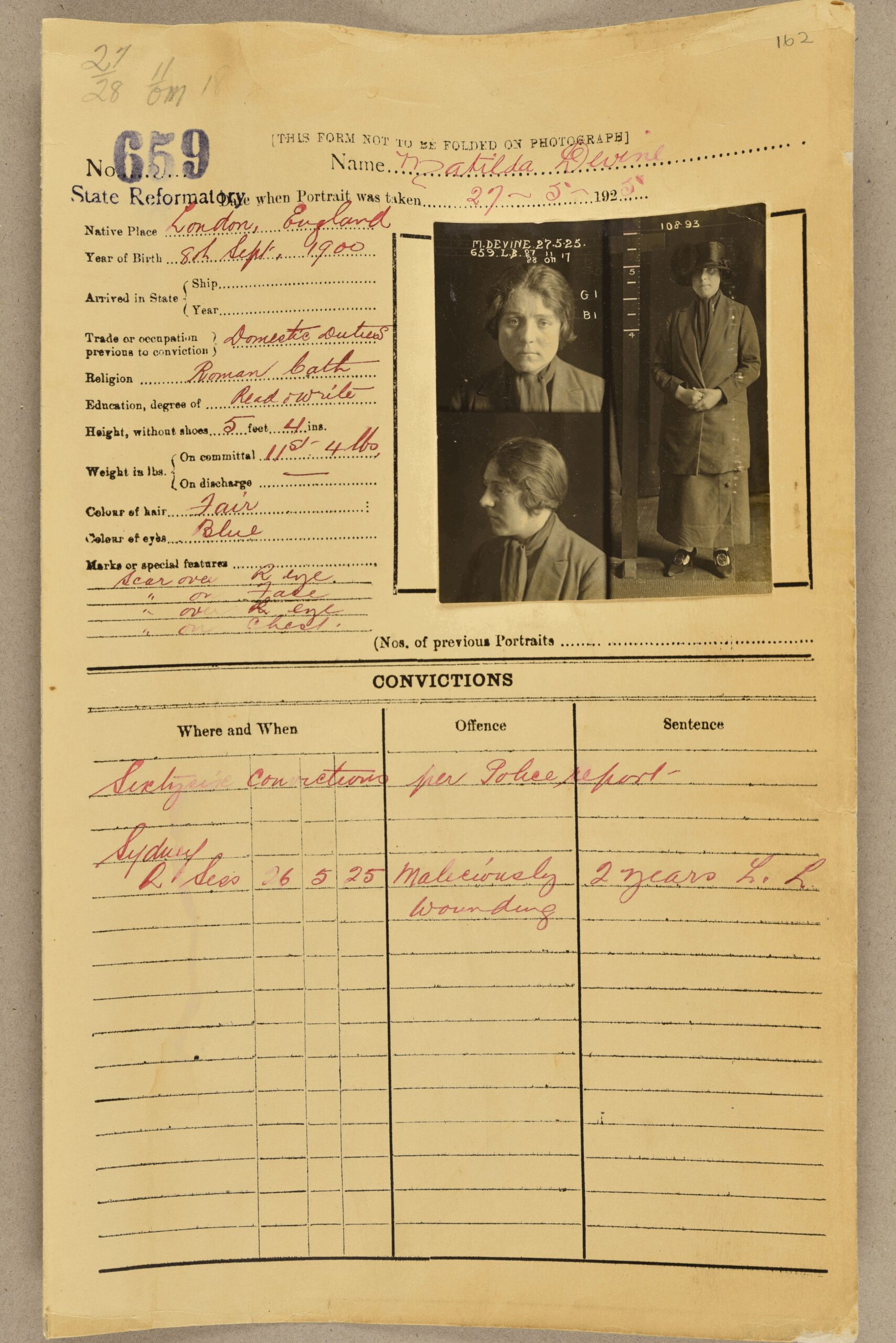 Tilly Devine in the Australia, New South Wales, Gaol Inmates & Photos collection on MyHeritage