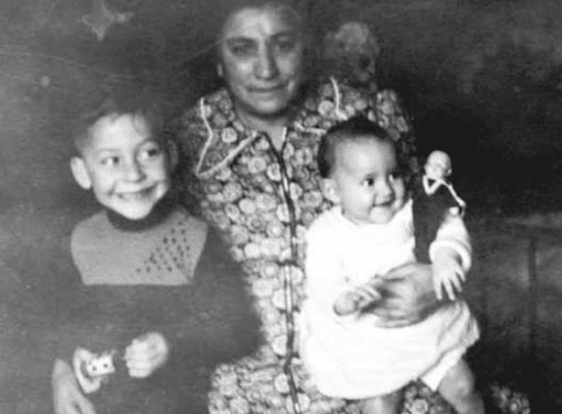 Deddie with his first cousin Elisabeth and their grandmother